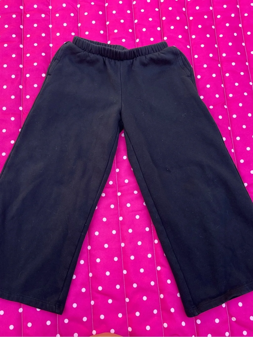 Gap Kids Black Wide-Leg Knit Pants